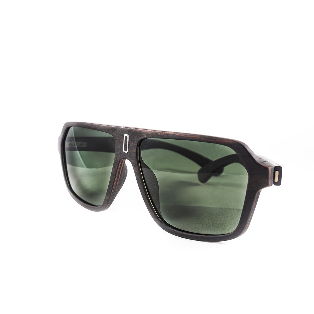 Gafas de sol Madera | Lente Verde.