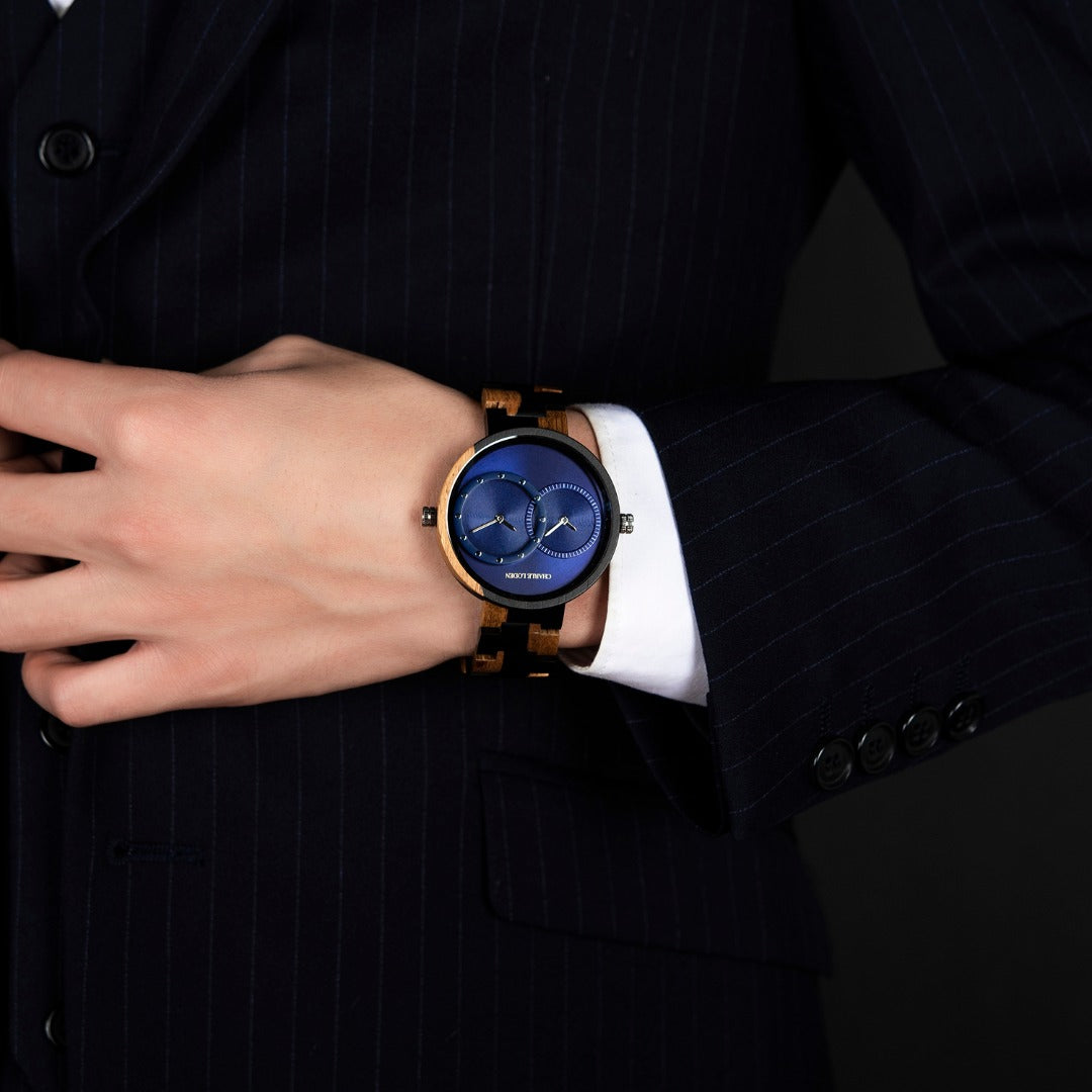 CHARLE LODEN BLUE | Reloj Madera, Hombre Luxury | EDICIÓN LIMITADA!!! (R-0001) - CHARLE LODEN