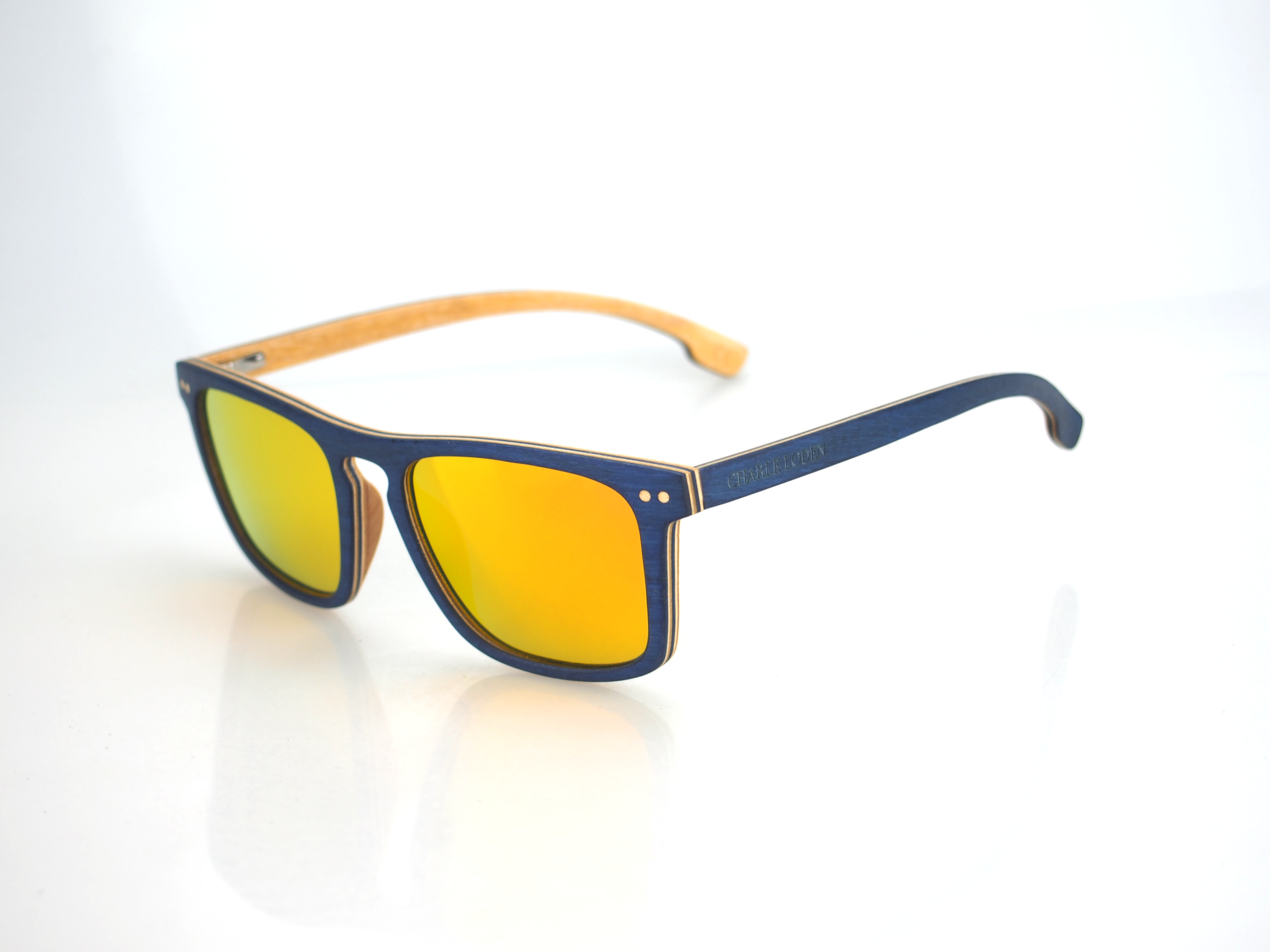 Gafas de Sol Madera | Montura Azul/Lente Amarilla