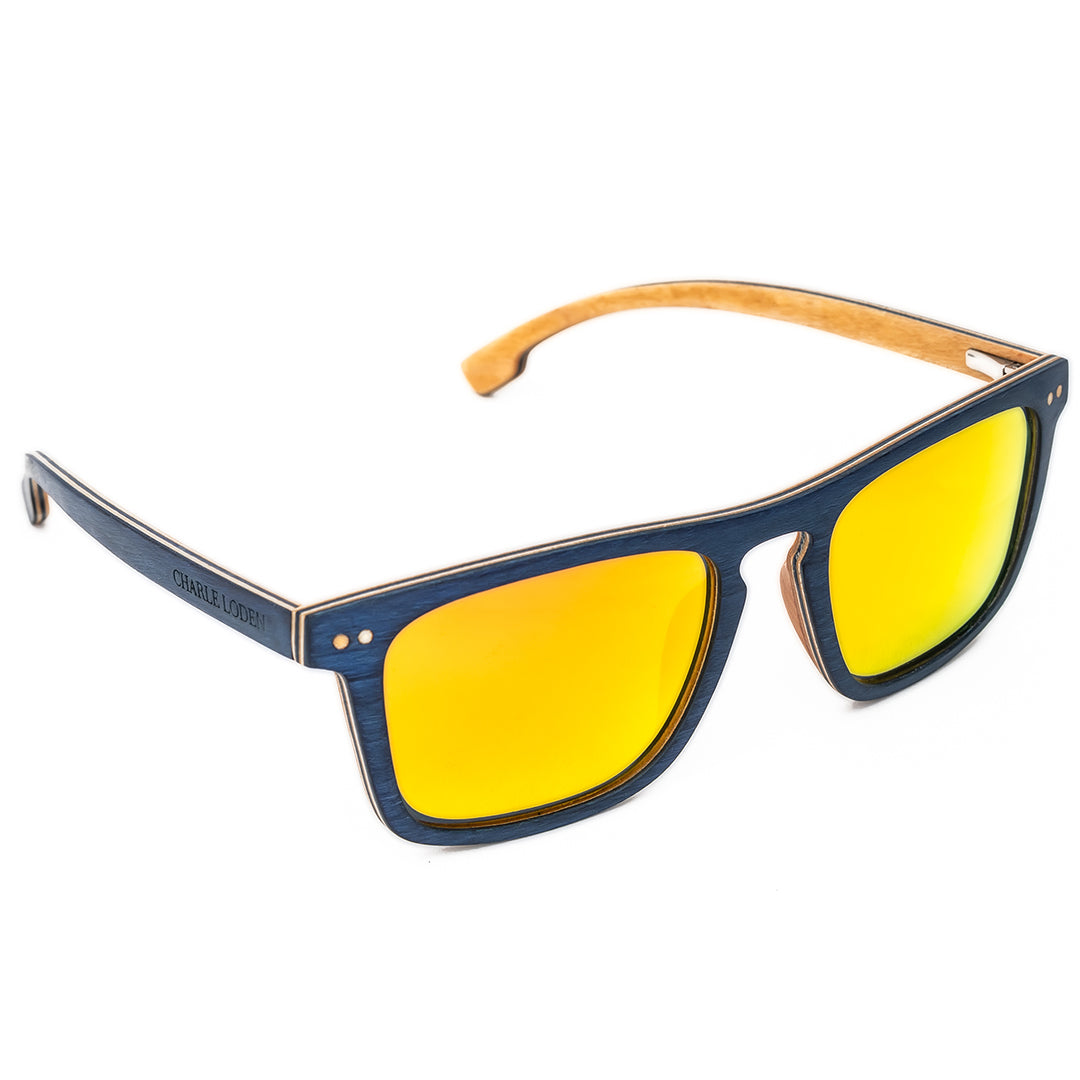 Gafas de Sol Madera | Montura Azul/Lente Amarilla